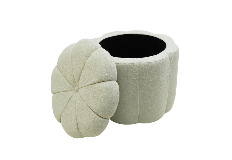 MUELLER Cream Storage Ottoman