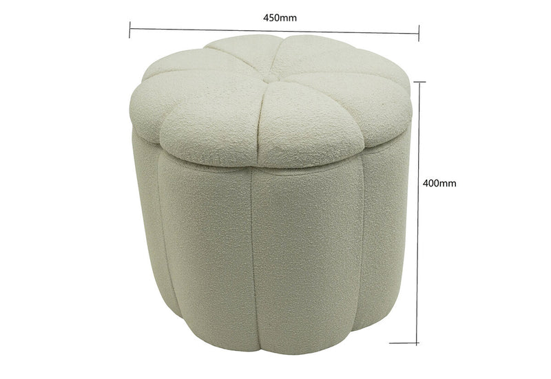 MUELLER Cream Storage Ottoman