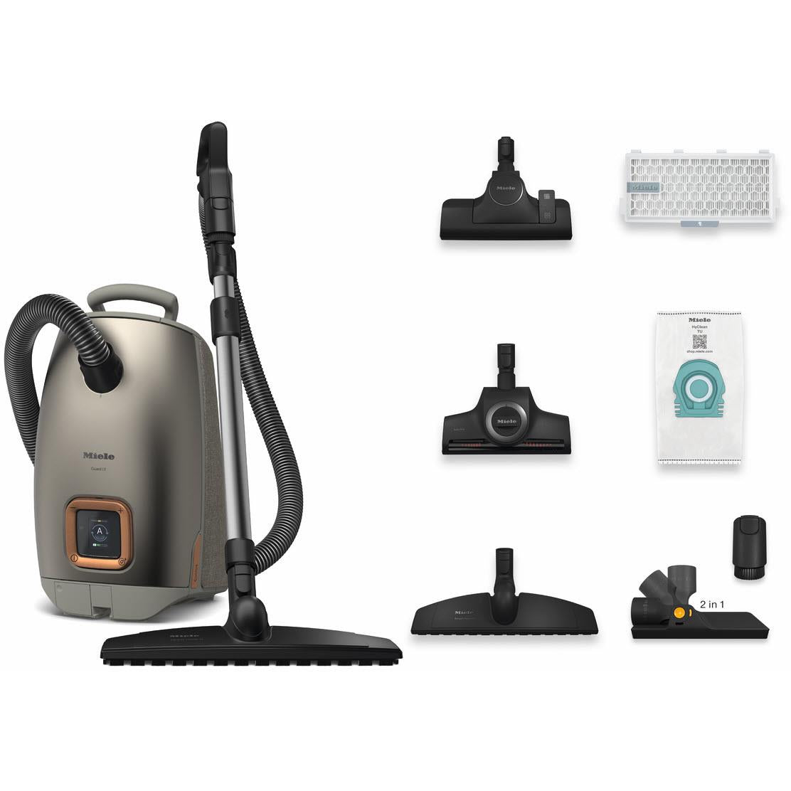 Miele Guard L1 Comfort XL Bagged Vacuum Cleaner (Titanium Pearl Finish) — view 2