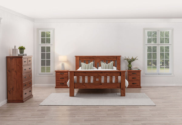 CALLAGHAN 4 Piece King Bed Tall Chest Suite