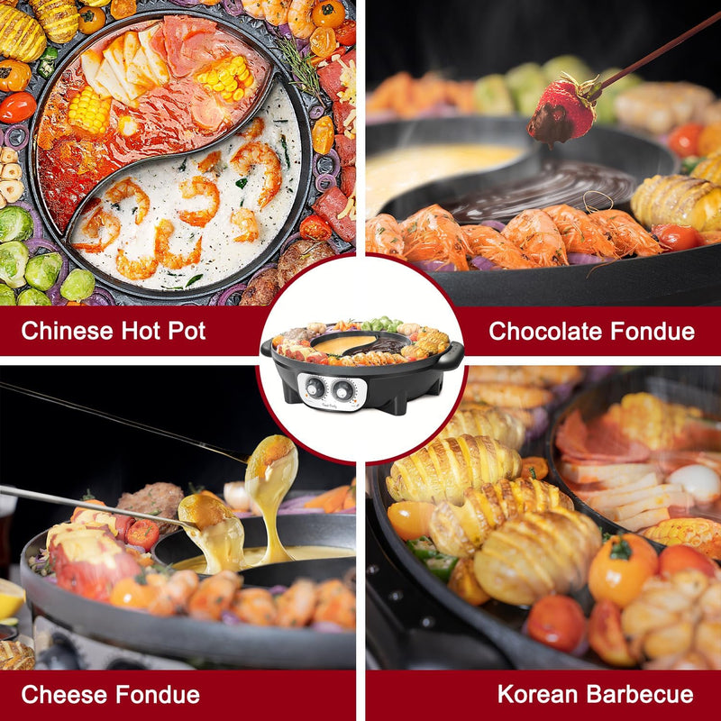 Food Party 2 in1 Electric Smokeless Grill and Hot Pot (Hot Pot) - Layaway AU