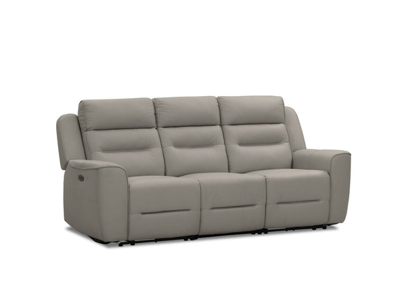 LANDO LEATHER 3 Seater Sofa with 2 inbuilt Electric Recliners
