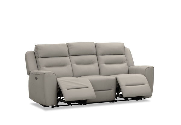 LANDO LEATHER 3 Seater Sofa with 2 inbuilt Electric Recliners