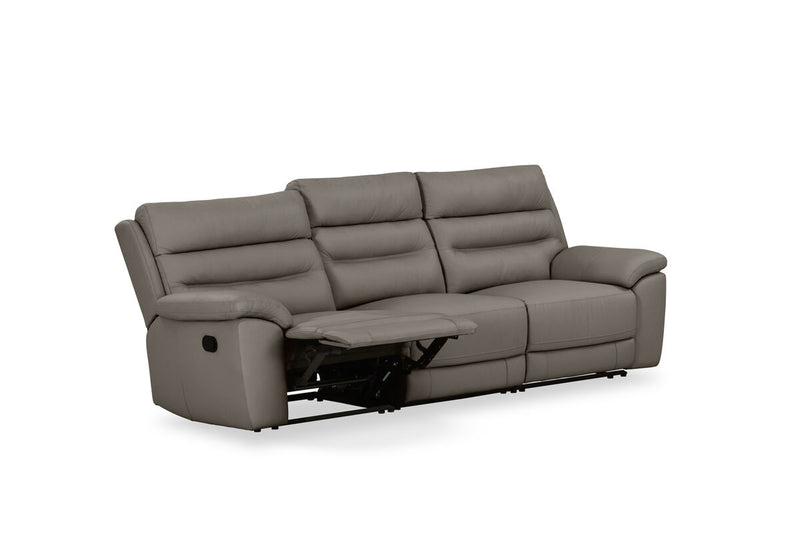 BEARMAN LEATHER 3 Seater Sofa with 2 inbuilt Recliners
