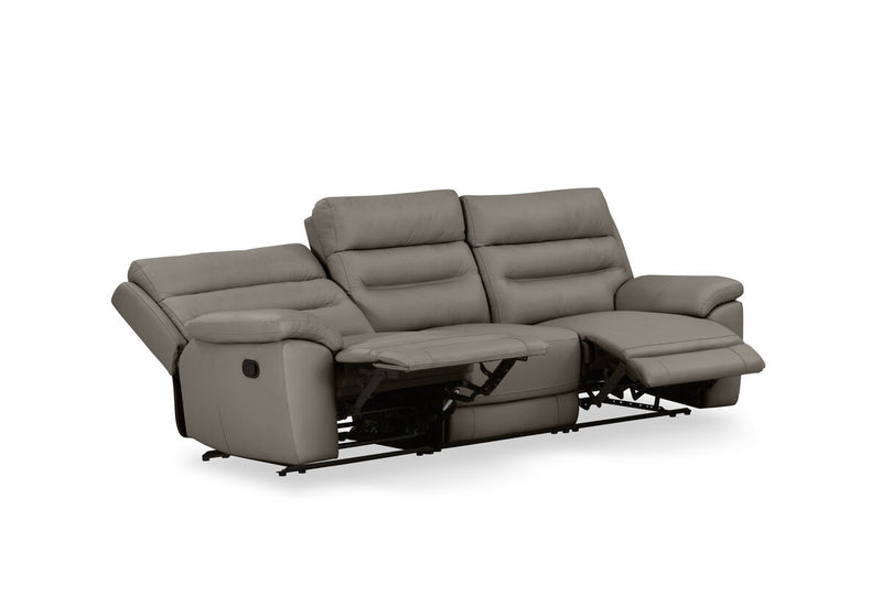 BEARMAN LEATHER 3 Seater Sofa with 2 inbuilt Recliners