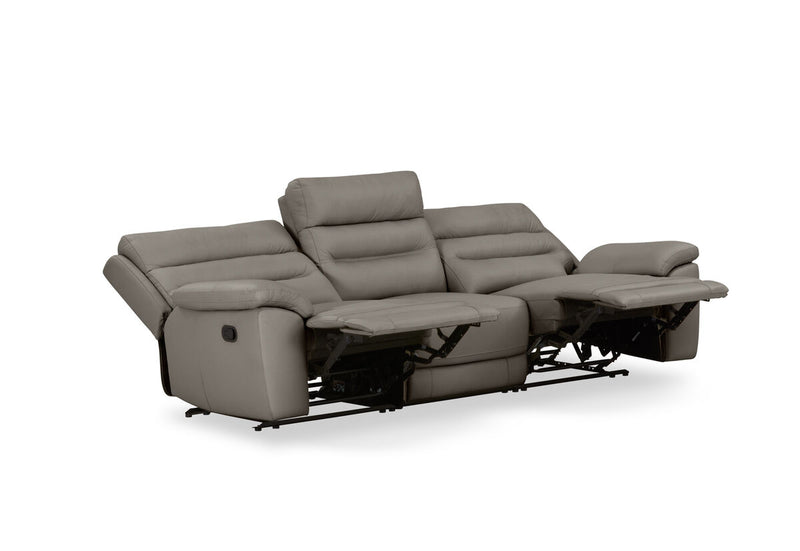 BEARMAN LEATHER 3 Seater Sofa with 2 inbuilt Recliners