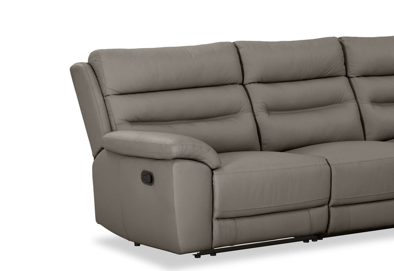 BEARMAN LEATHER 3 Seater Sofa with 2 inbuilt Recliners