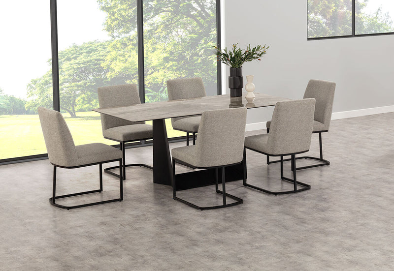 MILAS 7 Piece Suite with Nevis Dining Chairs