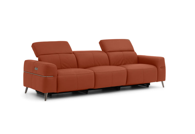SERAFINI LEATHER 3.5 Seater with 2 Inbuilt Electric Recliners