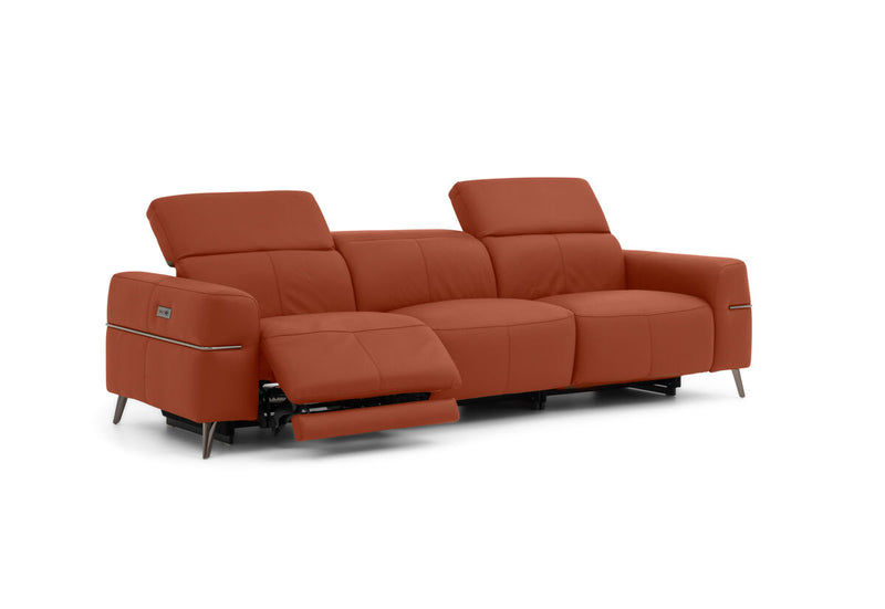 SERAFINI LEATHER 3.5 Seater with 2 Inbuilt Electric Recliners