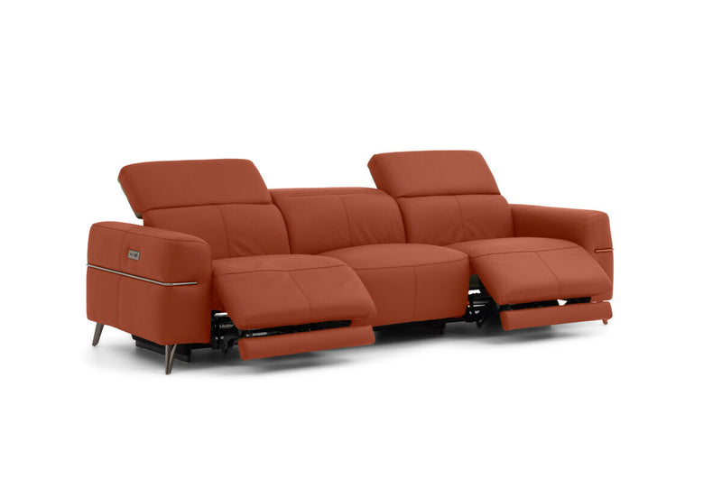 SERAFINI LEATHER 3.5 Seater with 2 Inbuilt Electric Recliners