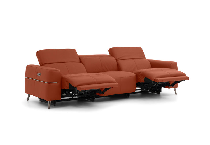 SERAFINI LEATHER 3.5 Seater with 2 Inbuilt Electric Recliners