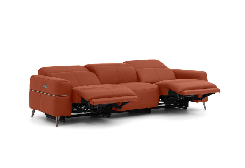 SERAFINI LEATHER 3.5 Seater with 2 Inbuilt Electric Recliners