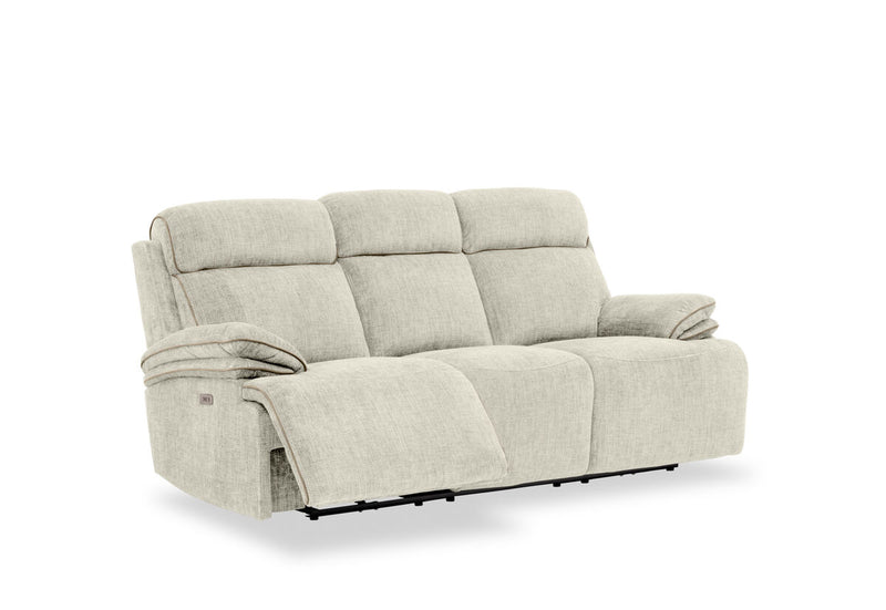 SEYMOUR FABRIC 3 Seater Electric Recliner