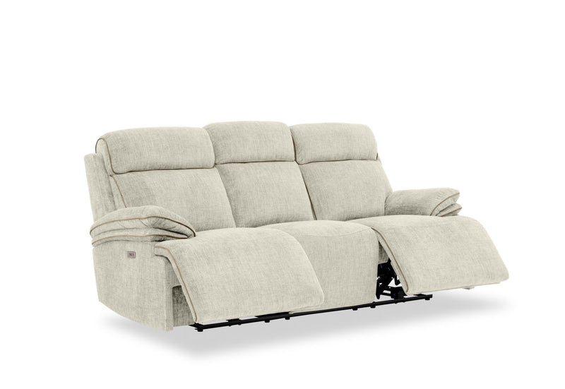 SEYMOUR FABRIC 3 Seater Electric Recliner