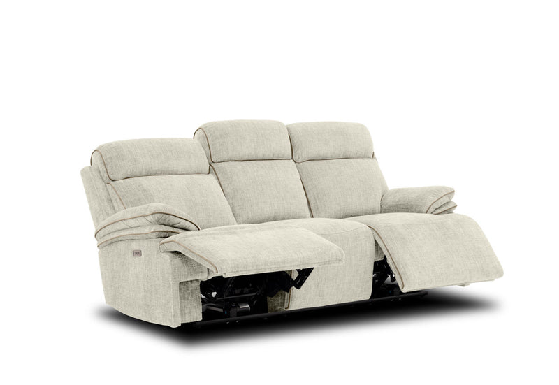SEYMOUR FABRIC 3 Seater Electric Recliner