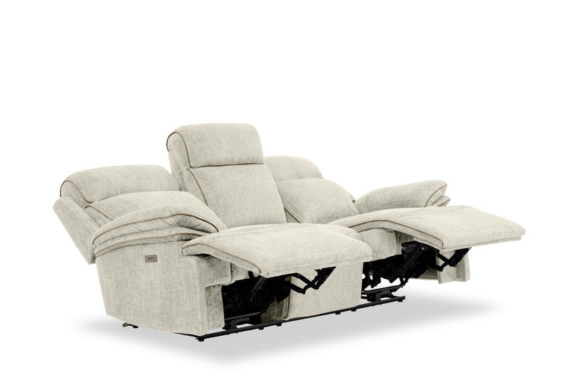SEYMOUR FABRIC 3 Seater Electric Recliner