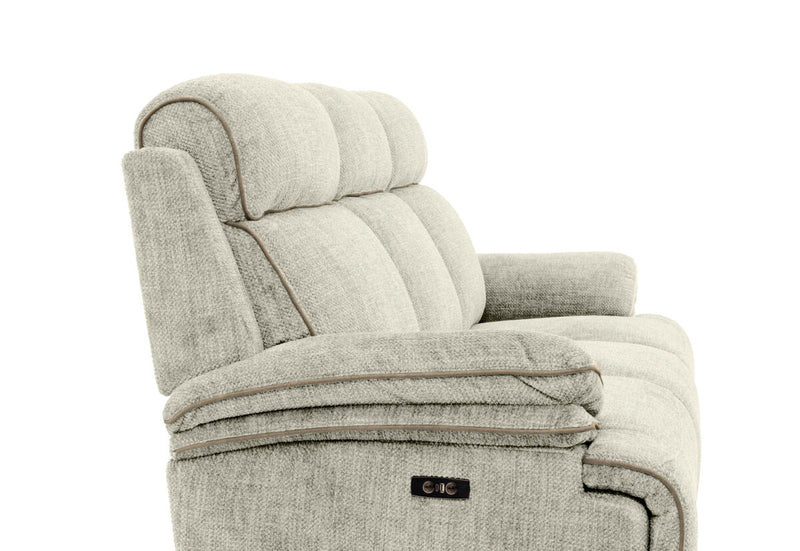 SEYMOUR FABRIC 3 Seater Electric Recliner