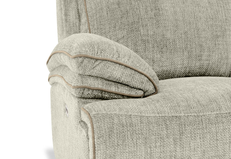 SEYMOUR FABRIC 3 Seater Electric Recliner