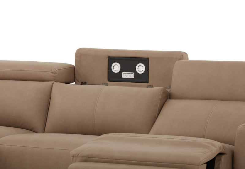 GAGE FABRIC 3 Seater Sofa with Electric Recliner & LHF Chaise