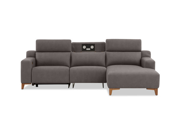 GAGE FABRIC 3 Seater Sofa with Electric Recliner and RHF Chaise