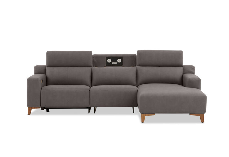 GAGE FABRIC 3 Seater Sofa with Electric Recliner and RHF Chaise