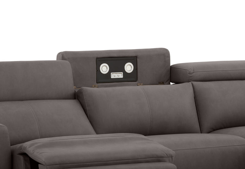 GAGE FABRIC 3 Seater Sofa with Electric Recliner and RHF Chaise