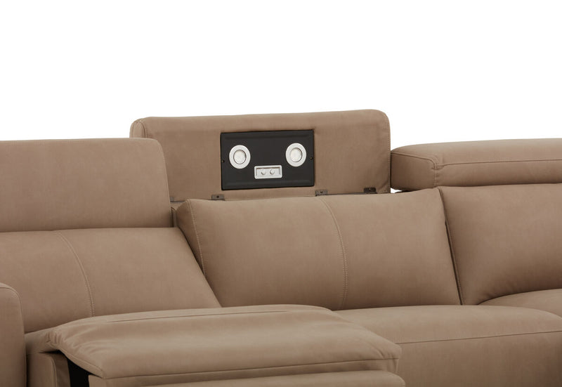 GAGE FABRIC 3 Seater Sofa with Electric Recliner & RHF Chaise