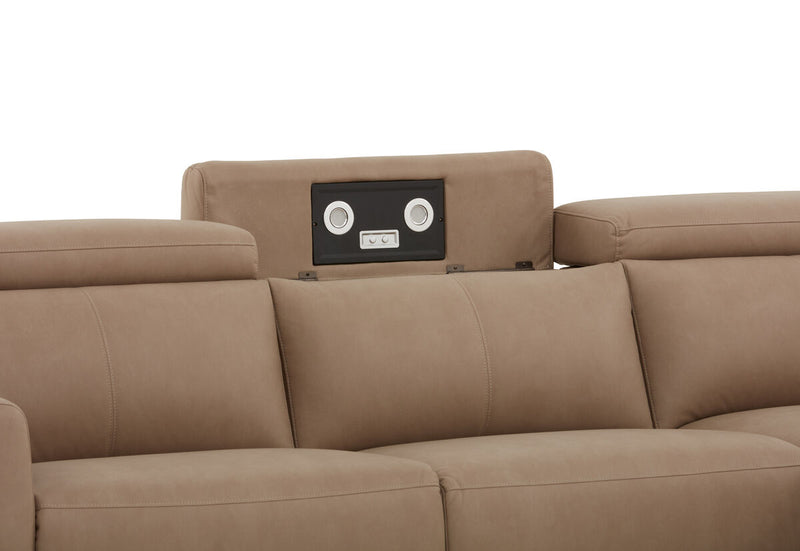 GAGE FABRIC 3 Seater Sofa with Electric Recliner & RHF Chaise