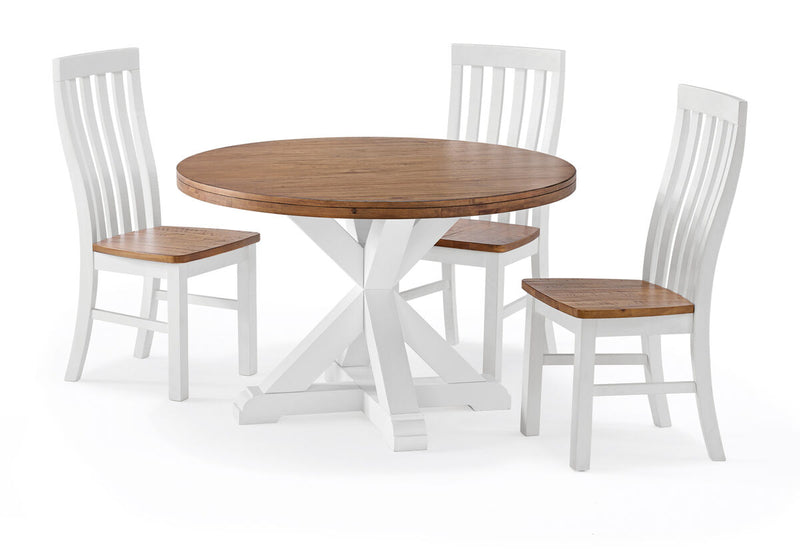 CHARLSBOURG 5 Piece 1200 Round Dining Suite