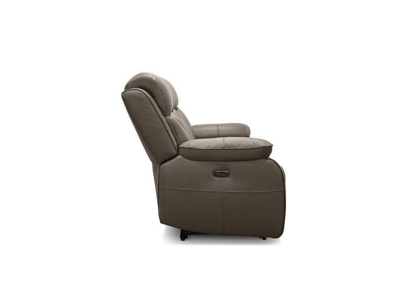 DACIA LEATHER 3 Seater Sofa with 2 inbuilt Electric Recliners