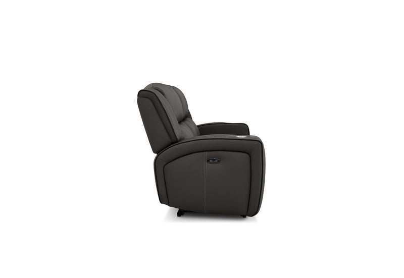 CAPALDI LEATHER 3 Seater Sofa with 2 Inbuilt Electric Recliners