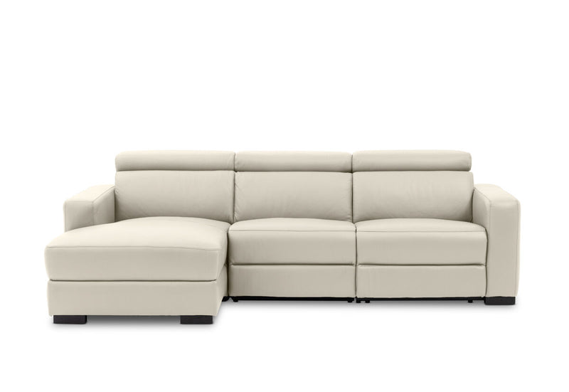 DAMIAN LEATHER 3 Seater Sofa with LHF Chaise