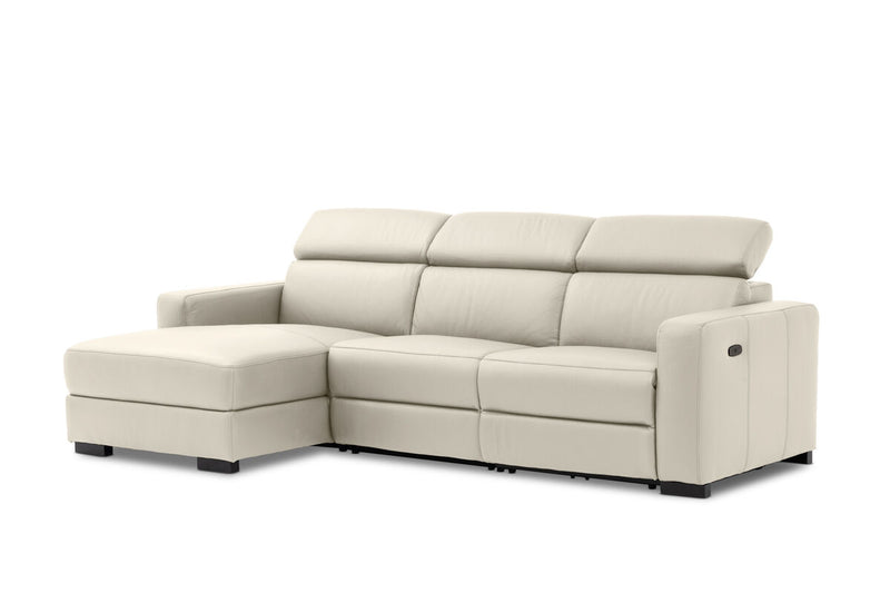DAMIAN LEATHER 3 Seater Sofa with LHF Chaise