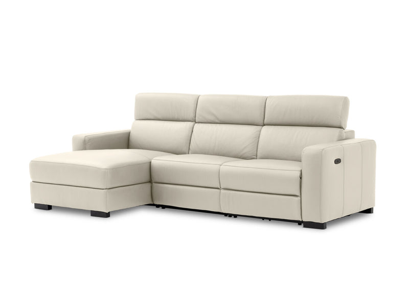 DAMIAN LEATHER 3 Seater Sofa with LHF Chaise