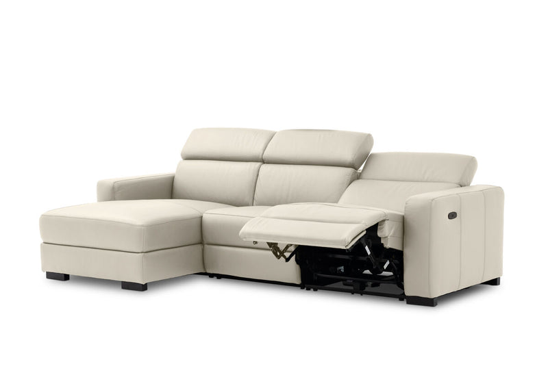 DAMIAN LEATHER 3 Seater Sofa with LHF Chaise