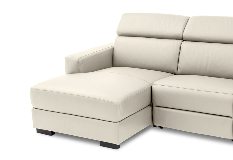 DAMIAN LEATHER 3 Seater Sofa with LHF Chaise