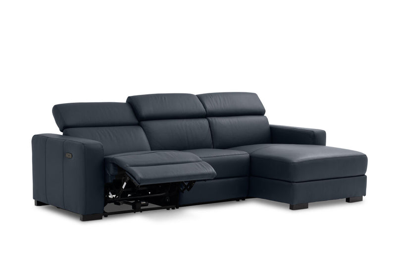 DAMIAN LEATHER 3 Seater Sofa with RHF Chaise