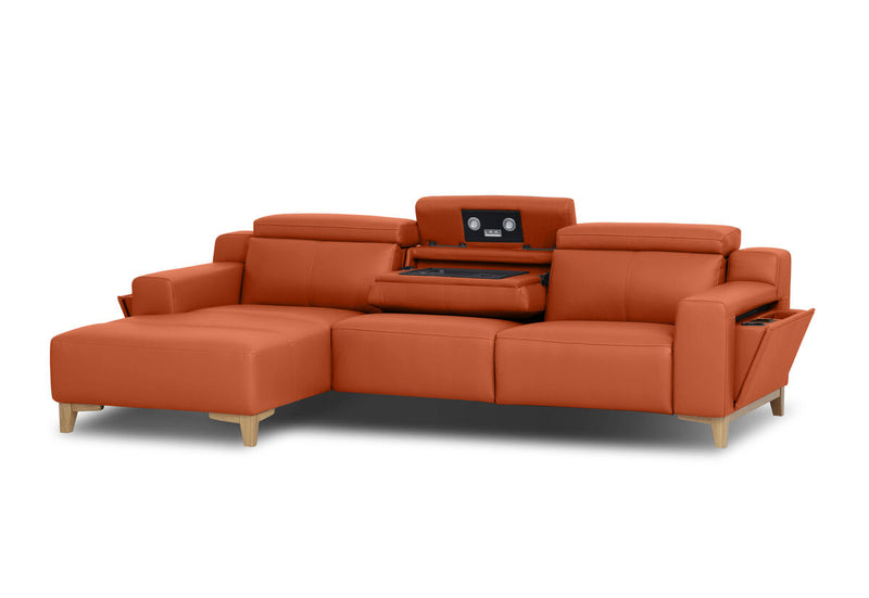 GAGE LEATHER 3 Seater LHF Chaise (Leather)