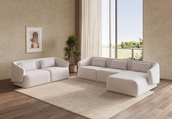 IMARA FABRIC 3 Seater Sofa with RHF Chaise