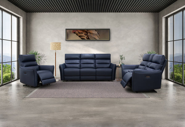 REMUS LEATHER 3 Seater with 2 Inbuilt Electric Recliners