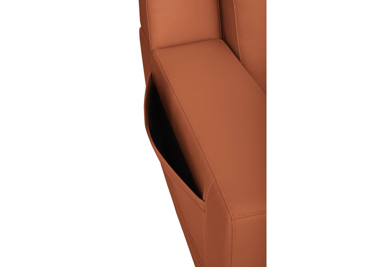 VANTRO LEATHER 3 Seater RHF Chaise with Speaker Console and Inbuilt Electric Recliner