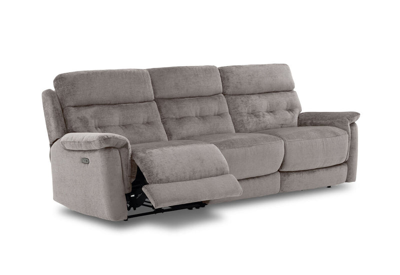 OBERTO FABRIC 3 Seater with 2 inbuilt Electric Recliners