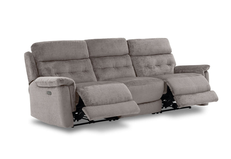 OBERTO FABRIC 3 Seater with 2 inbuilt Electric Recliners