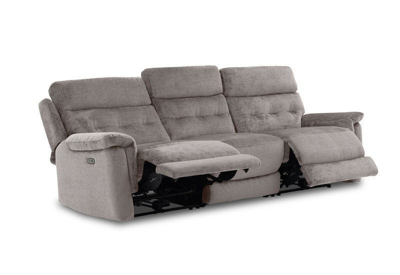 OBERTO FABRIC 3 Seater with 2 inbuilt Electric Recliners