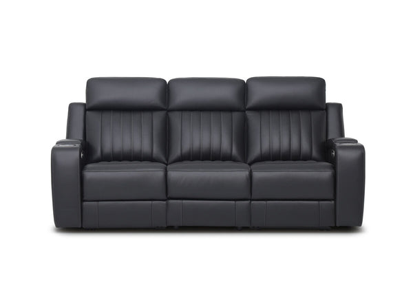 THANE LEATHER 3 Seater Sofa with 2 Inbuilt Electric Recliners