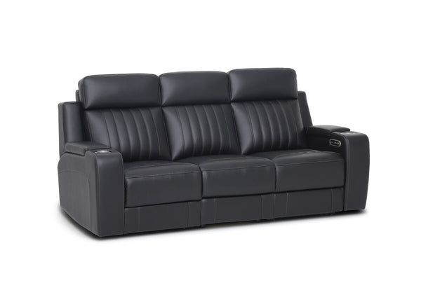 THANE LEATHER 3 Seater Sofa with 2 Inbuilt Electric Recliners