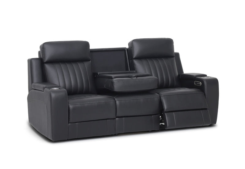 THANE LEATHER 3 Seater Sofa with 2 Inbuilt Electric Recliners
