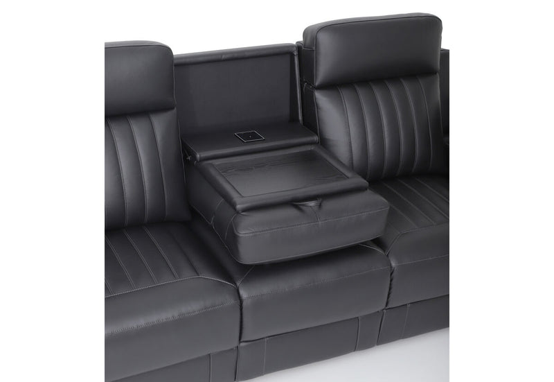 THANE LEATHER 3 Seater Sofa with 2 Inbuilt Electric Recliners
