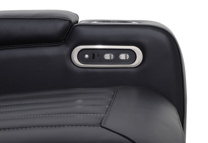 THANE LEATHER 3 Seater Sofa with 2 Inbuilt Electric Recliners